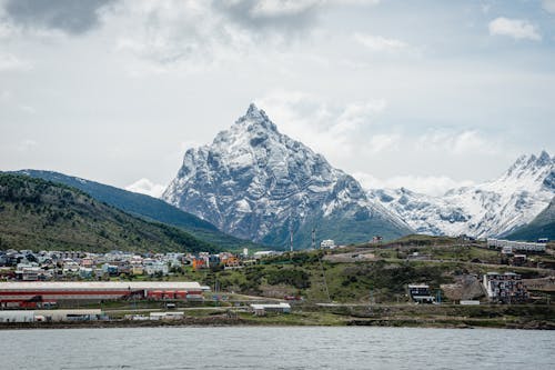 Coastline of Ushuaia with Mountains in the Background