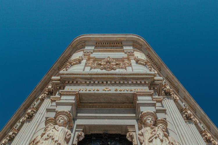 Ornamented Building In Madrid