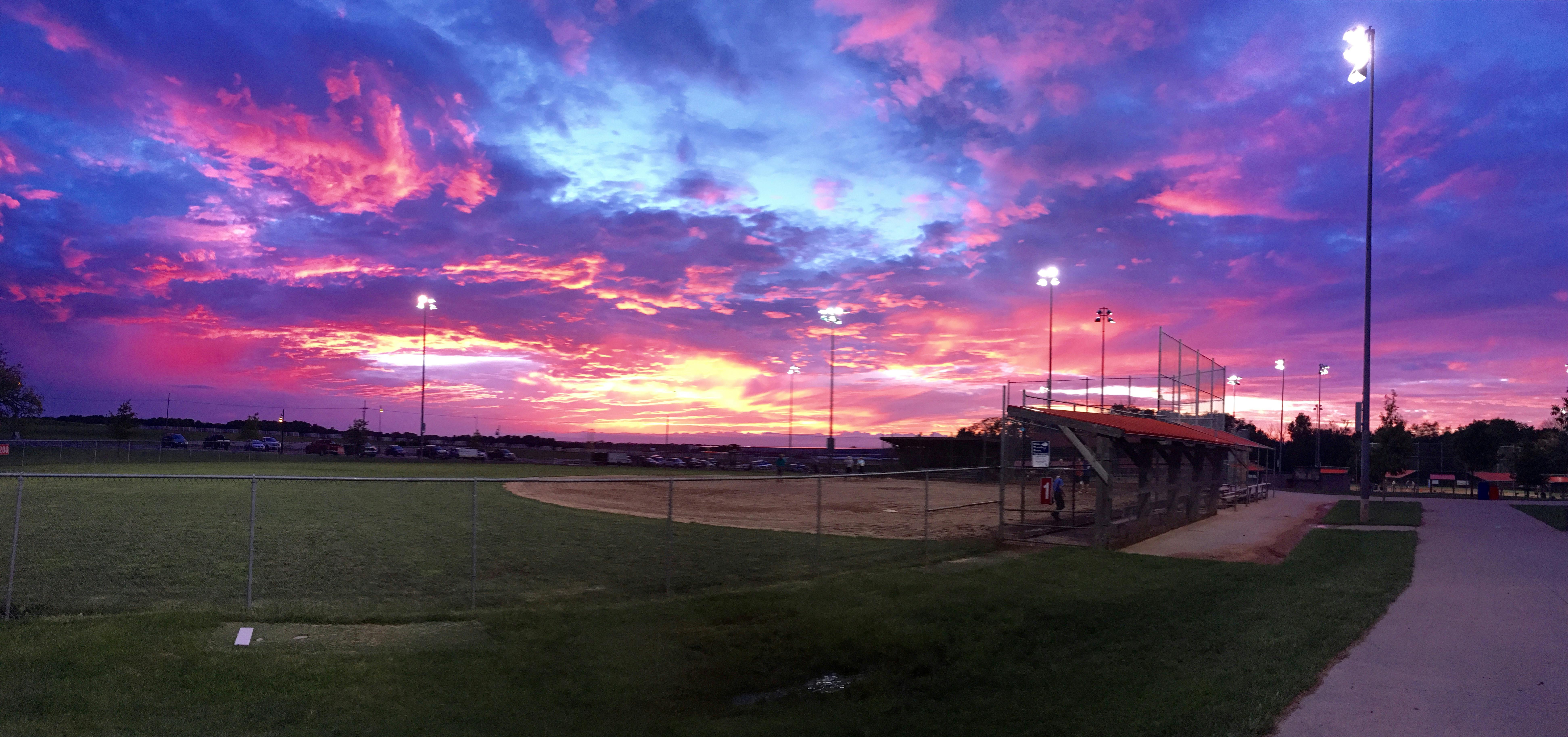 Sunset Over Baseball Field  Free Stock Photo-5311