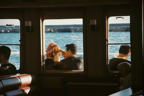 Couple Travelling on a Passenger Ship