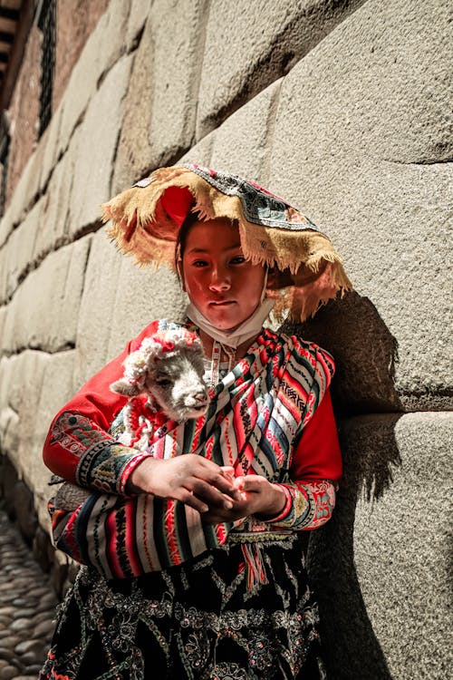 Woman Posing in Traditional Clothing