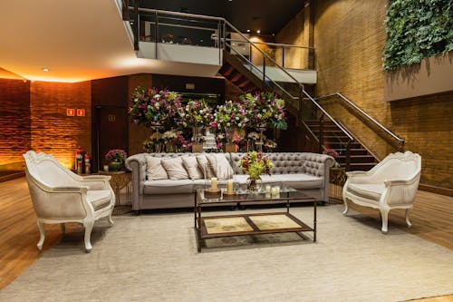 Luxury Furniture in Elegant Restaurant 