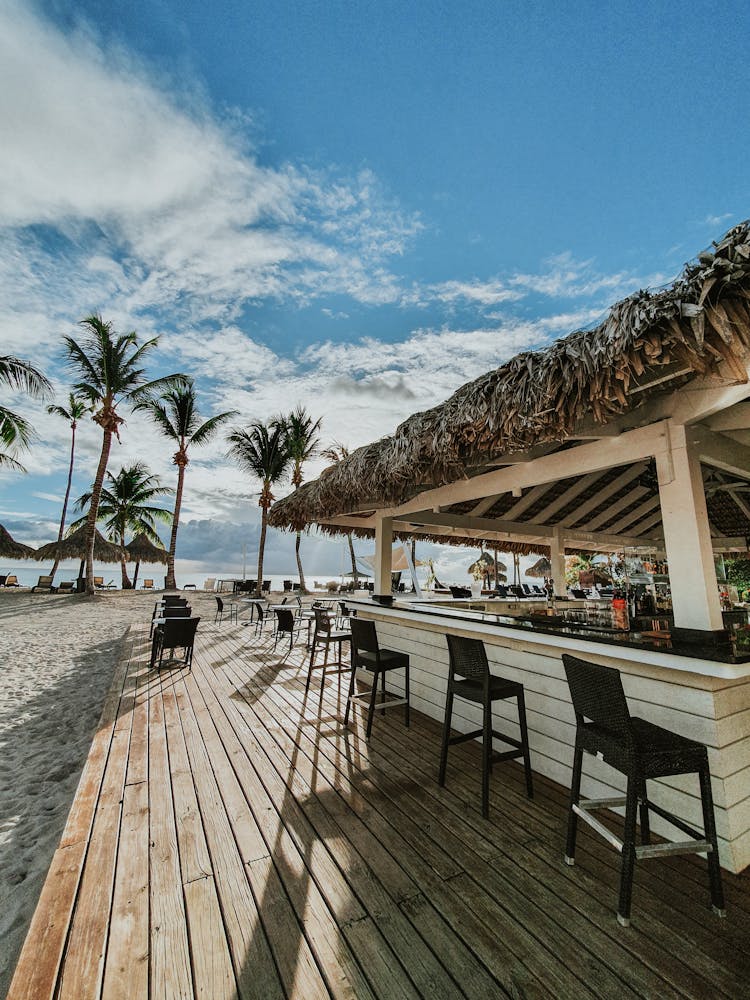 Bar On Tropical Beach