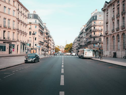 Middle of a street in Paris