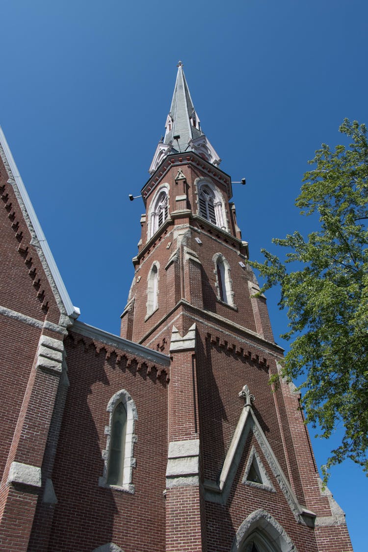 Low Angle View Of A Church Tower 