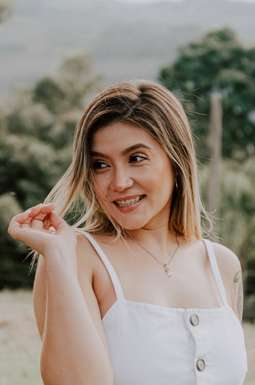 Smiling Woman with Braces