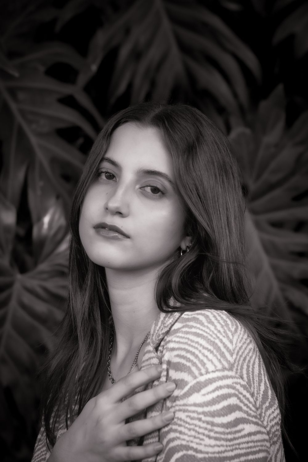Black and White Portrait of a Young Woman · Free Stock Photo