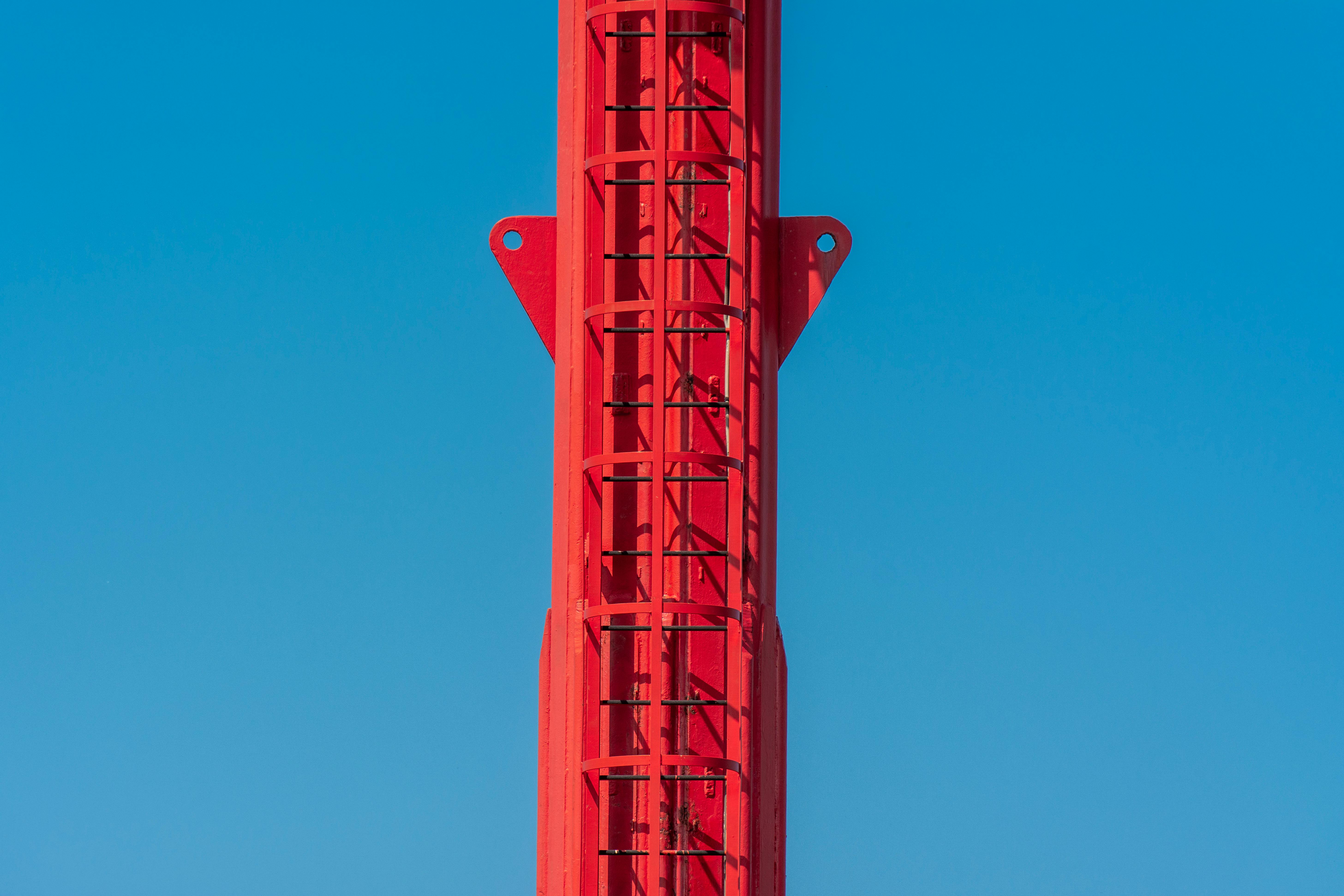 red tower with ladder