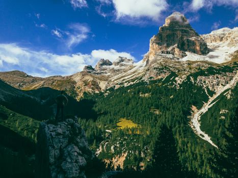 Travenanzes valley in the Dolomites. 