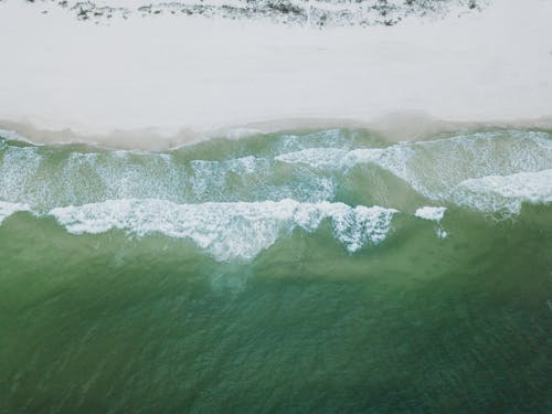 Free Aerial View of a Beach  Stock Photo