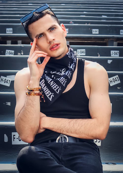 Portrait of Man in Tank Top and Buff