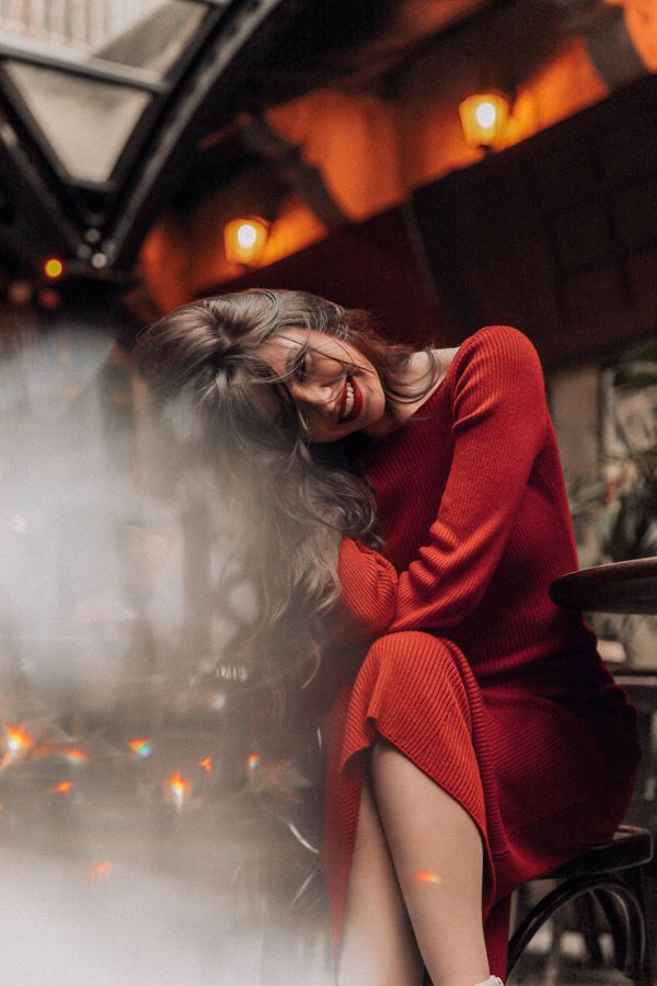Red Knit Dress for Valentine's