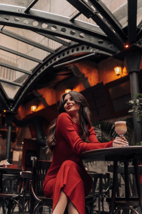 red dress restaurant Manhatta Restaurant Private Dinner Ang Weddings and Events