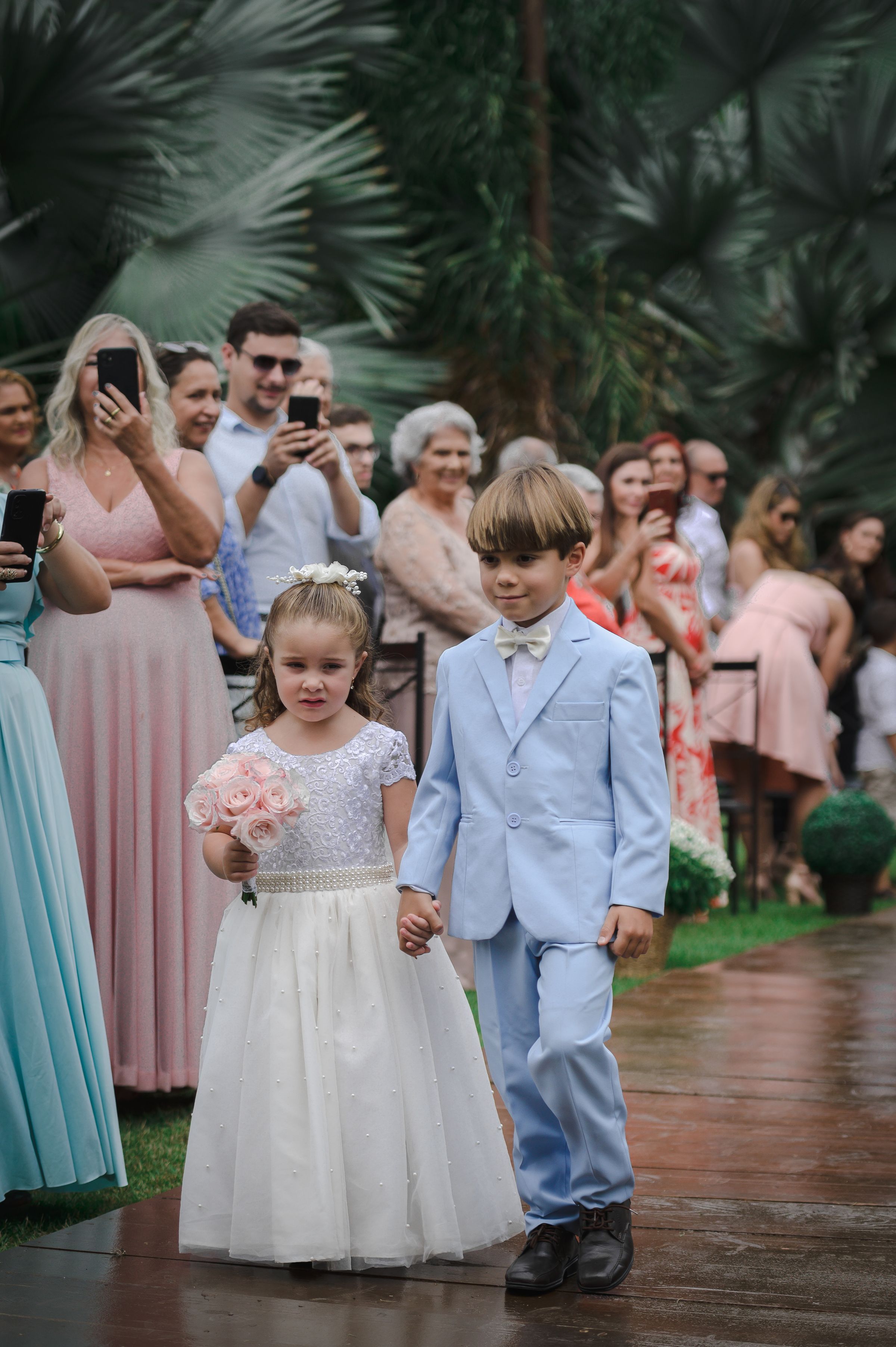 Children dressed up for a special occasion