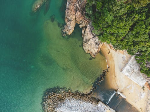 Imagine de stoc gratuită din faleză, fotografie cu drona, insulă