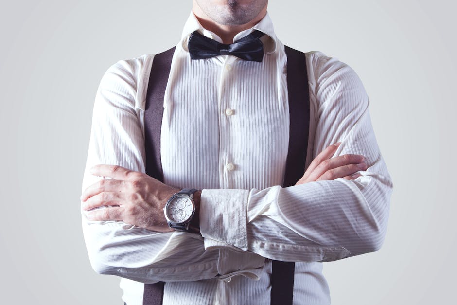 adult, arms crossed, bow tie