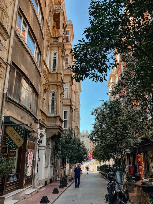 Narrow Street in Town in Turkey