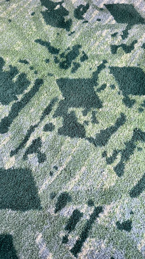 fabric carpet green yellow dark grey