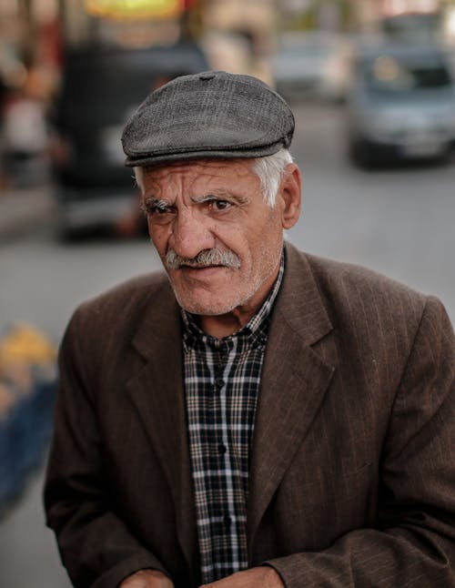 Portrait of Elderly Man in Bunnet