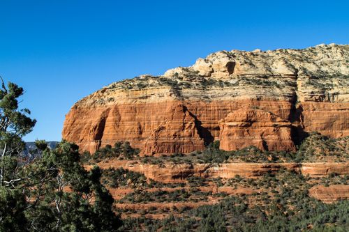 Free Stunning red rock formations in Sedona with a clear blue sky backdrop, showcasing natural beauty. Stock Photo