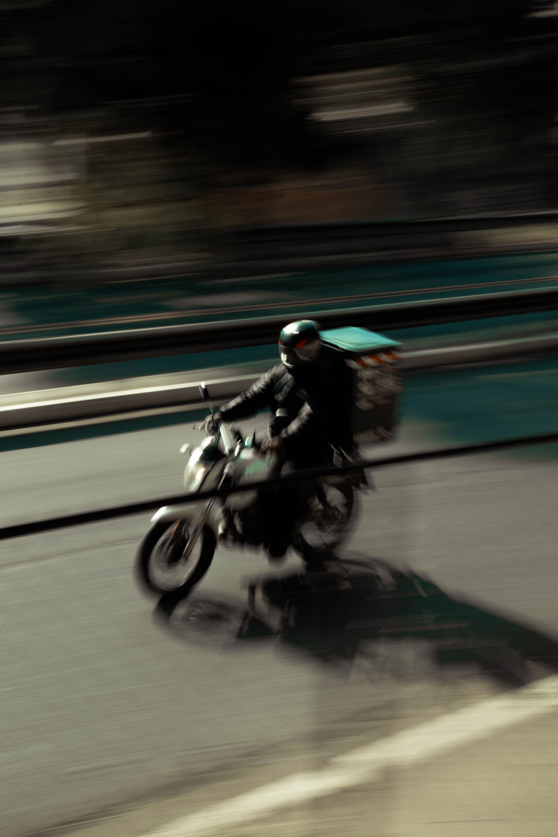Courier in motion