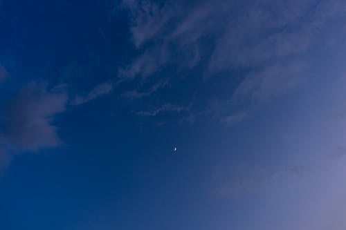 Moon in Blue Sky