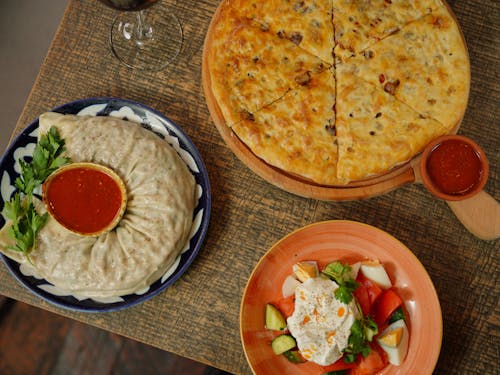 Free Ready-to-Eat Middle Eastern Dishes Stock Photo