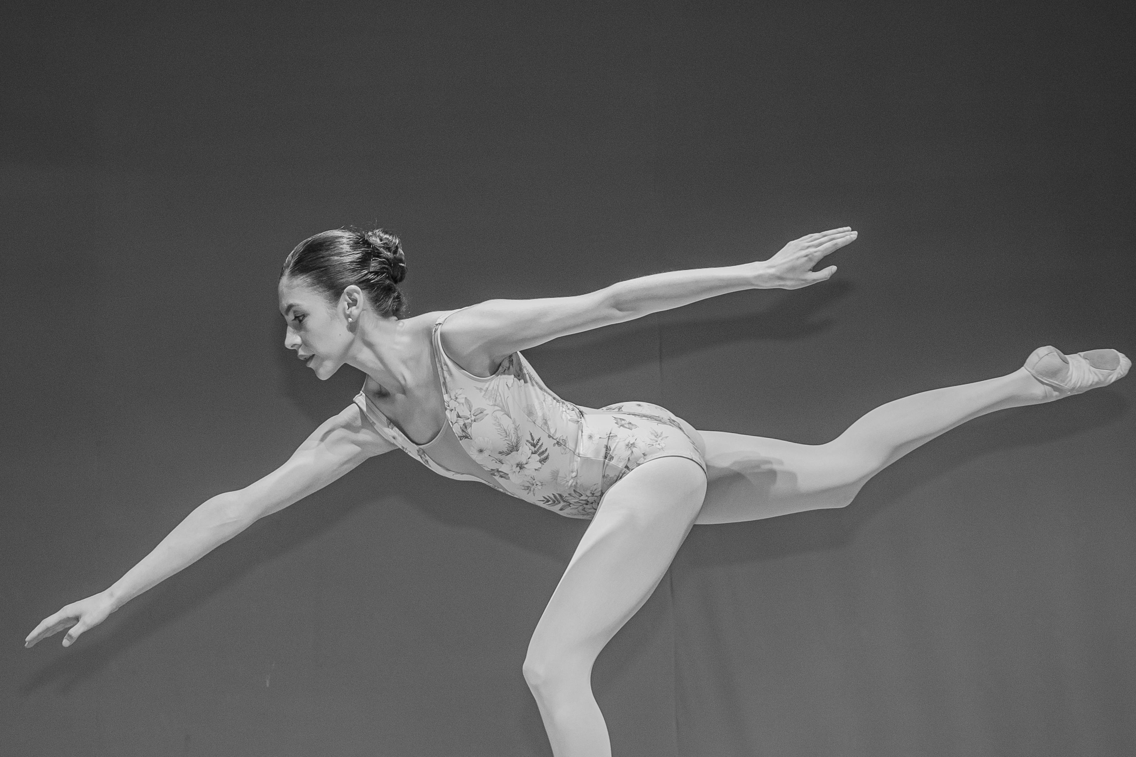 You are beautiful.: Idea for intermediate dance pose for ballerinas: passé  relevé