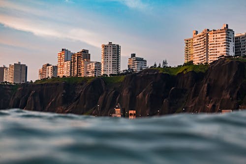 Blocks of Flats on the Cliff in Lima, Peru