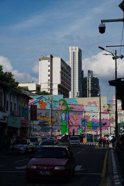 A Colorful Mural on the Wall of a Building in City 