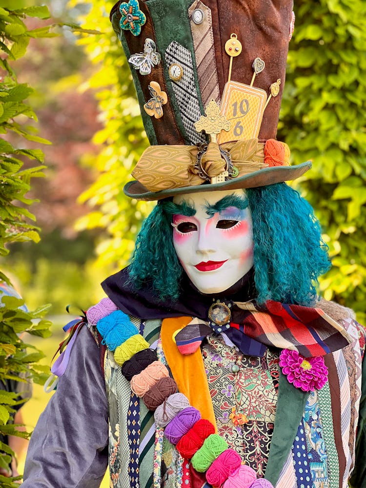 A Person In A Costume And Mask At The Carnival Of Venice 