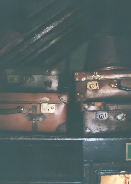 A Pile of Old Suitcases 