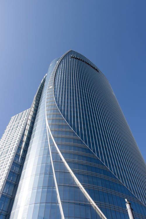 Low Angle Shot of a Modern Skyscraper in Boston 