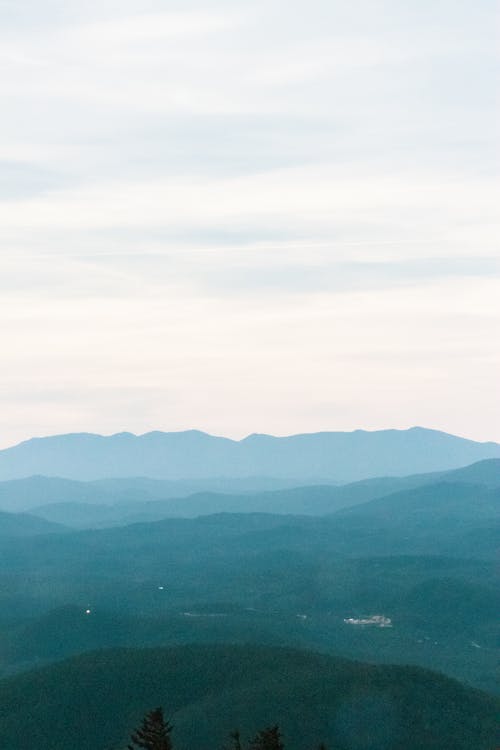 Mountain Landscape on Foggy Day