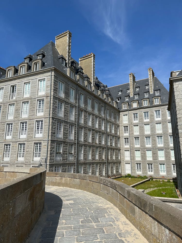 Facade Of A Stone House In Saint Malo, Brittany, France