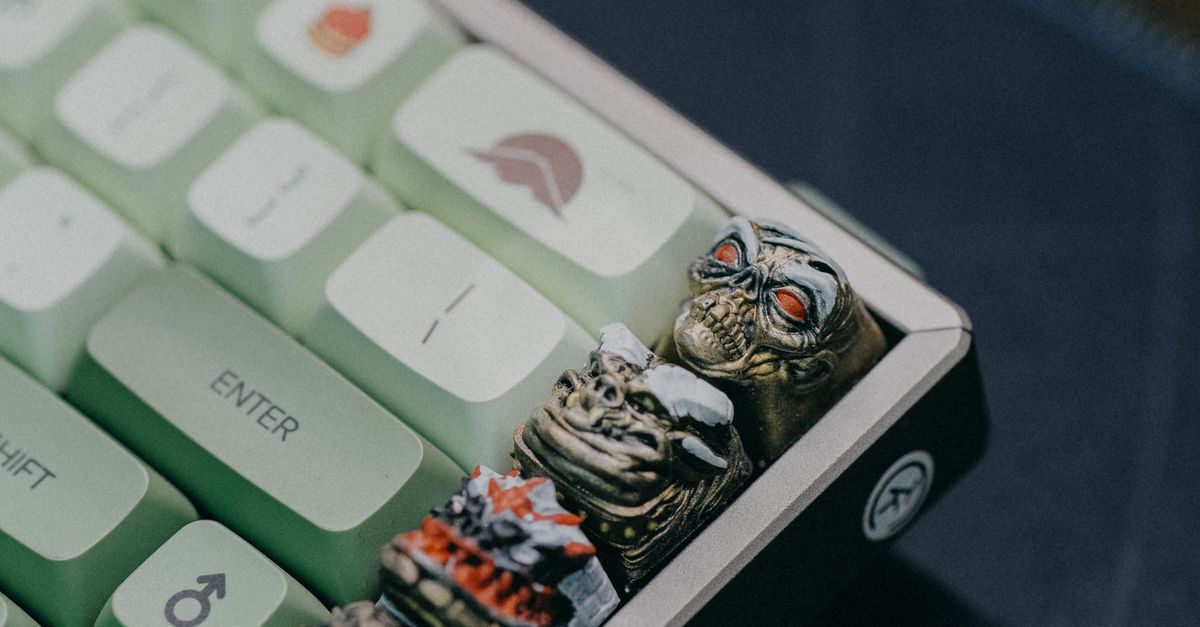 Skulls Keys on Keyboard · Free Stock Photo
