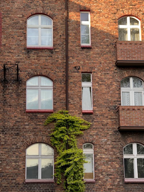 Old Brick Townhouse Facade