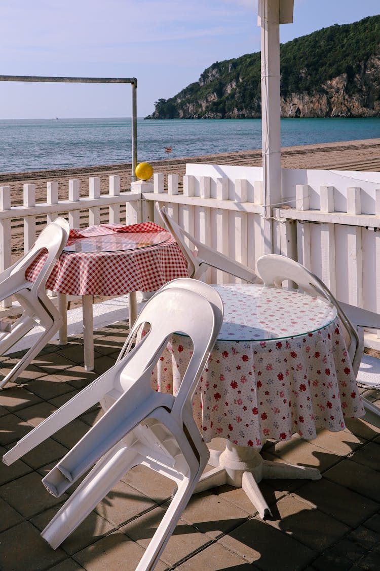 Sitting Places Of Restaurant By Sea