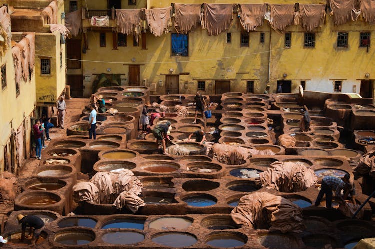 Dye Workshop In Fez, Morocco