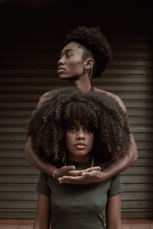 Two Women with Afro Hair 