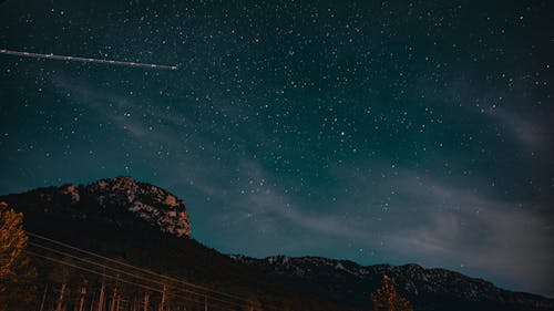 Foto d'estoc gratuïta de estrella fugaç, exposició prolongada, muntanyes dels andes