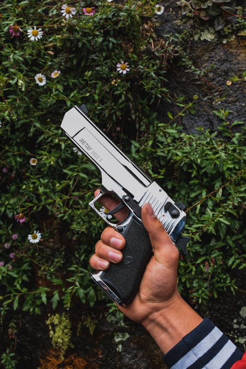 Photo of a Hand Holding a Gun