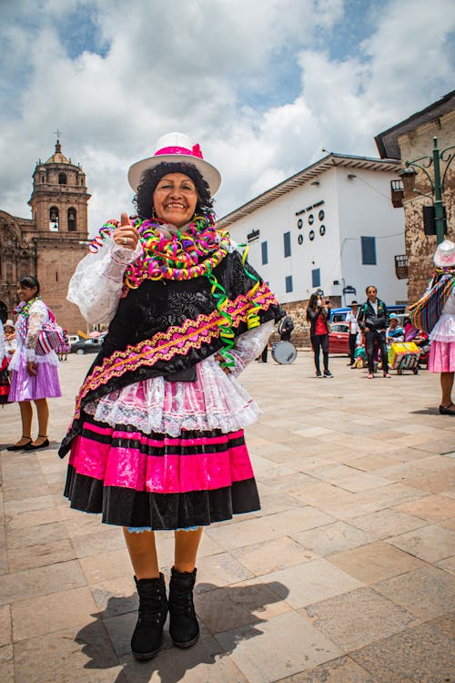 Woman in Traditional Peruvian Dress