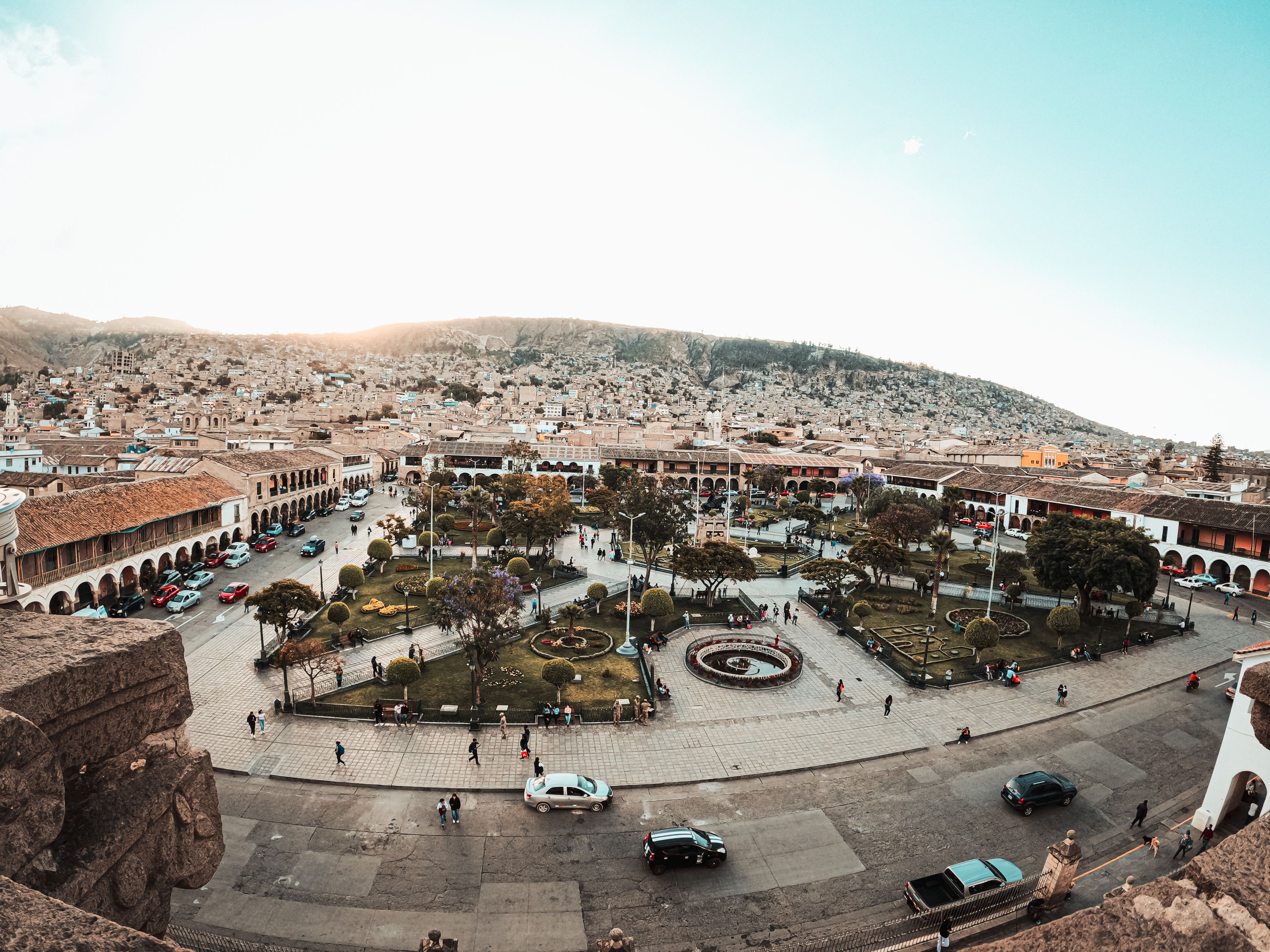 Ayacucho plaza de armas midday