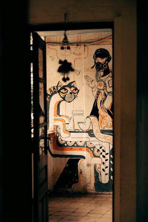 Darmowe zdjęcie z galerii z drzwi, graffiti, mur