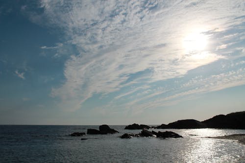 Free stock photo of blue, clouds, rocks