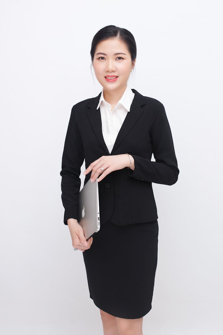 Elegant Businesswoman With Laptop