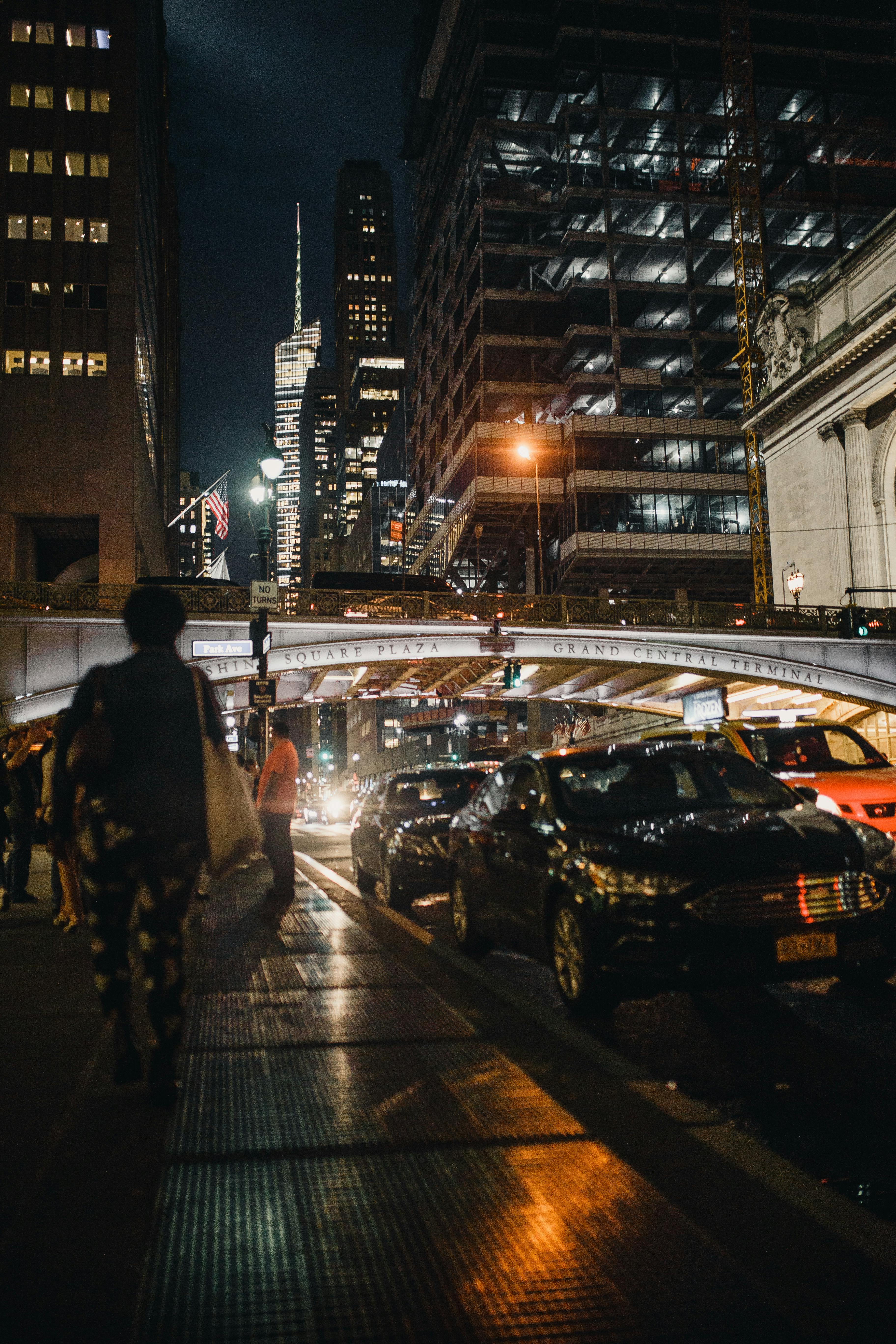 People Walking on the Street during Night Time · Free Stock Photo