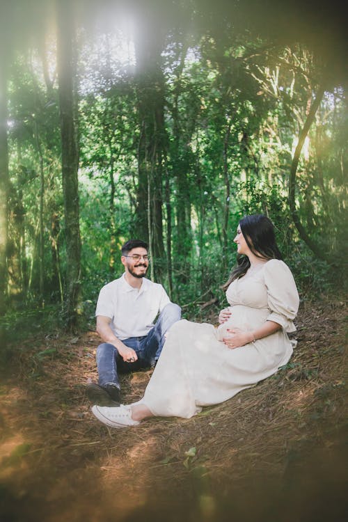 Smiling Couple in Forest