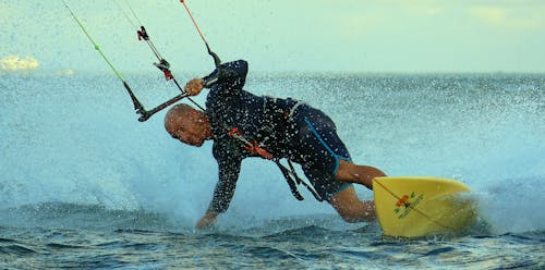 Photo of Man Kite-surfing
